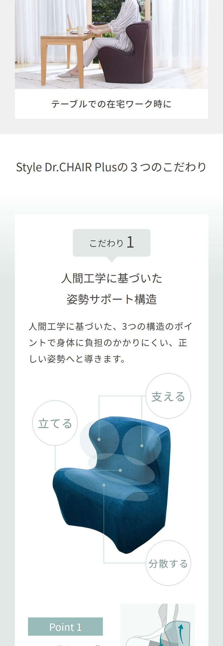 Style（スタイル） ドクターチェアプラス BS-DP2244F 姿勢サポート