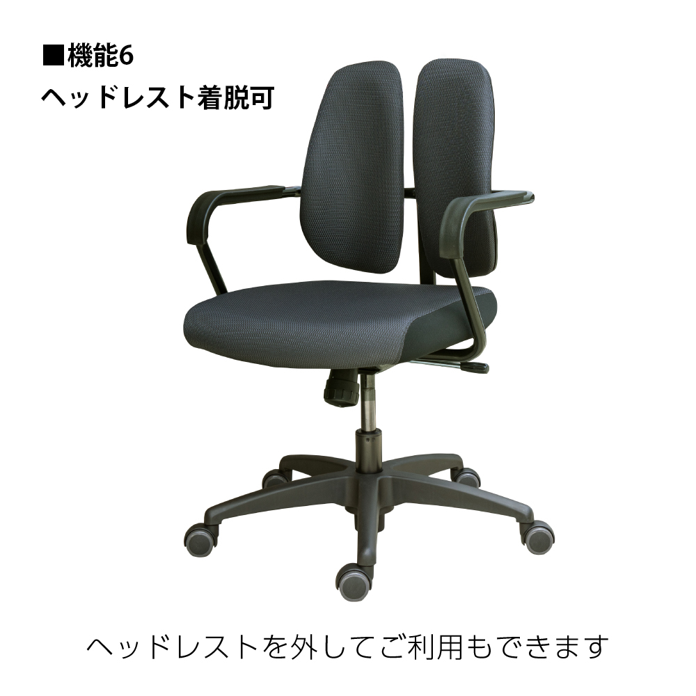 デュオレスト（DUOREST） オフィスチェア DR-7600F ドットブラック