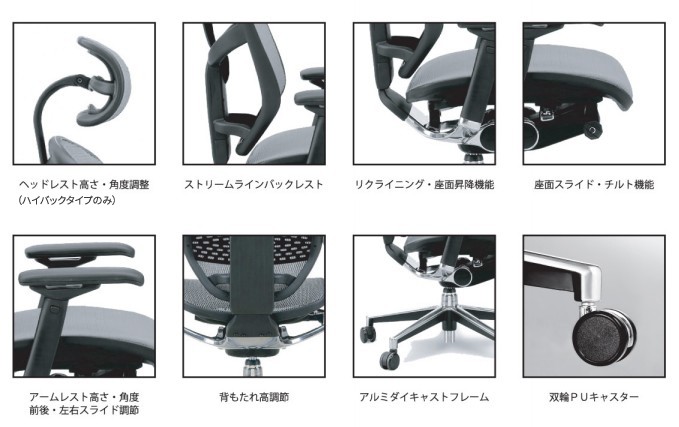 エルゴヒューマン エンジョイ EJ-LBM モールドクッション座面 ENJOY エルゴヒューマン（Ergohuman） エンジョイ EJ-LBM モールドクッション