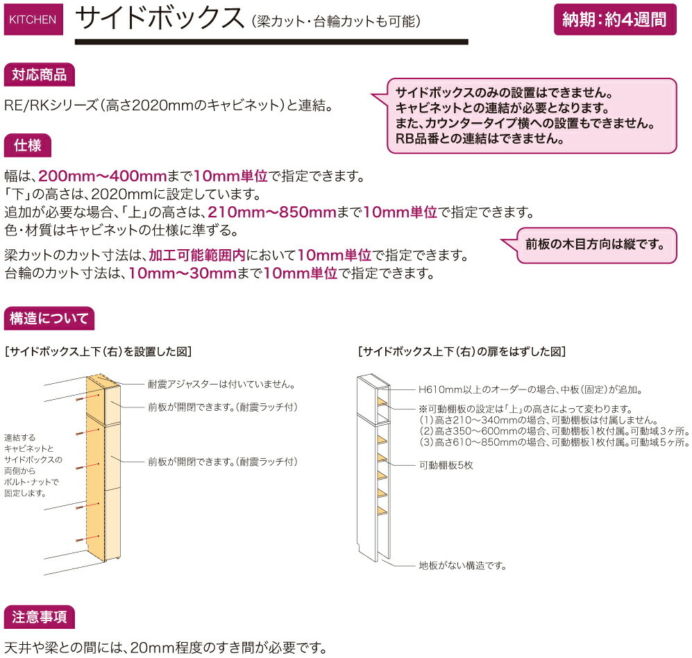 関東設置無料 綾野製作所 ユニット式食器棚 アリシア RE/RK ALICIA