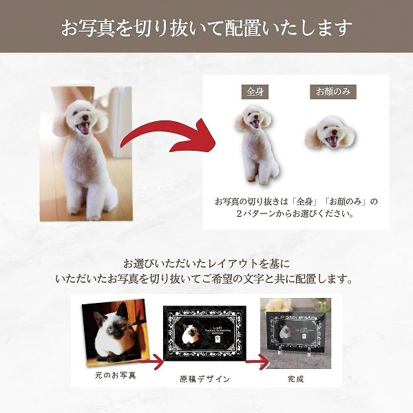 ペット用写真付き位牌