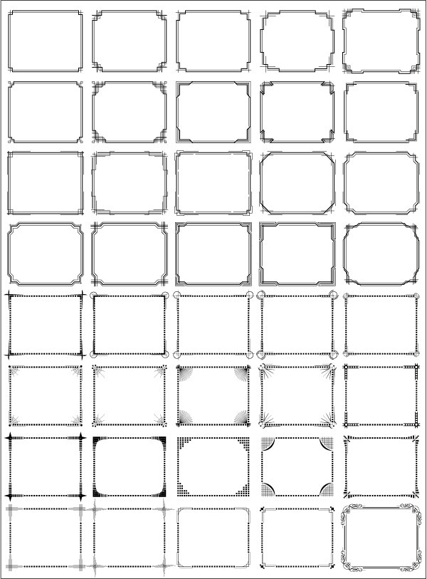 飾り罫素材集 １着でも送料無料 パターンブラシボーダーズ 2 Illustrator イラストレーター