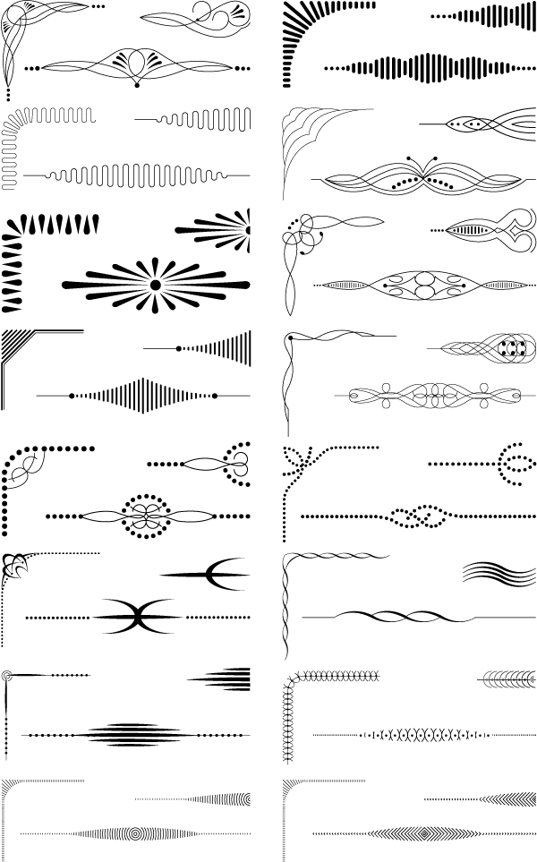飾り罫素材集 ｃｐｔ コーナー パーテーション タイプヘッド Illustrator イラストレーター 100 品質保証