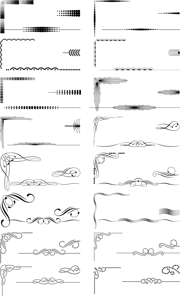飾り罫素材集 ｃｐｔ コーナー パーテーション タイプヘッド Illustrator イラストレーター 100 品質保証