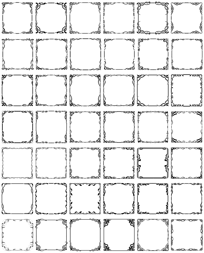 飾り罫素材集 飾り罫 限定モデル アールヌーボ イラストレーター Illustrator アールデコ