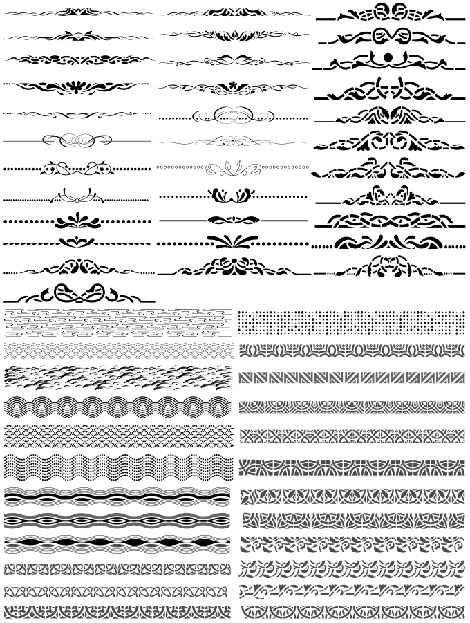 激安格安割引情報満載 飾り罫素材集 飾り罫いろいろ イラストレーター Illustrator