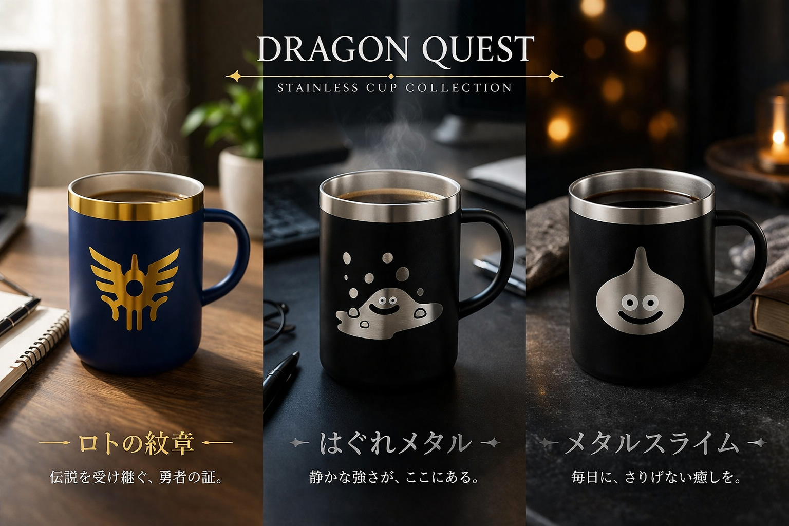 ドラゴンクエスト ステンレスカップ ロトの紋章 真空ステンレス 【即納
