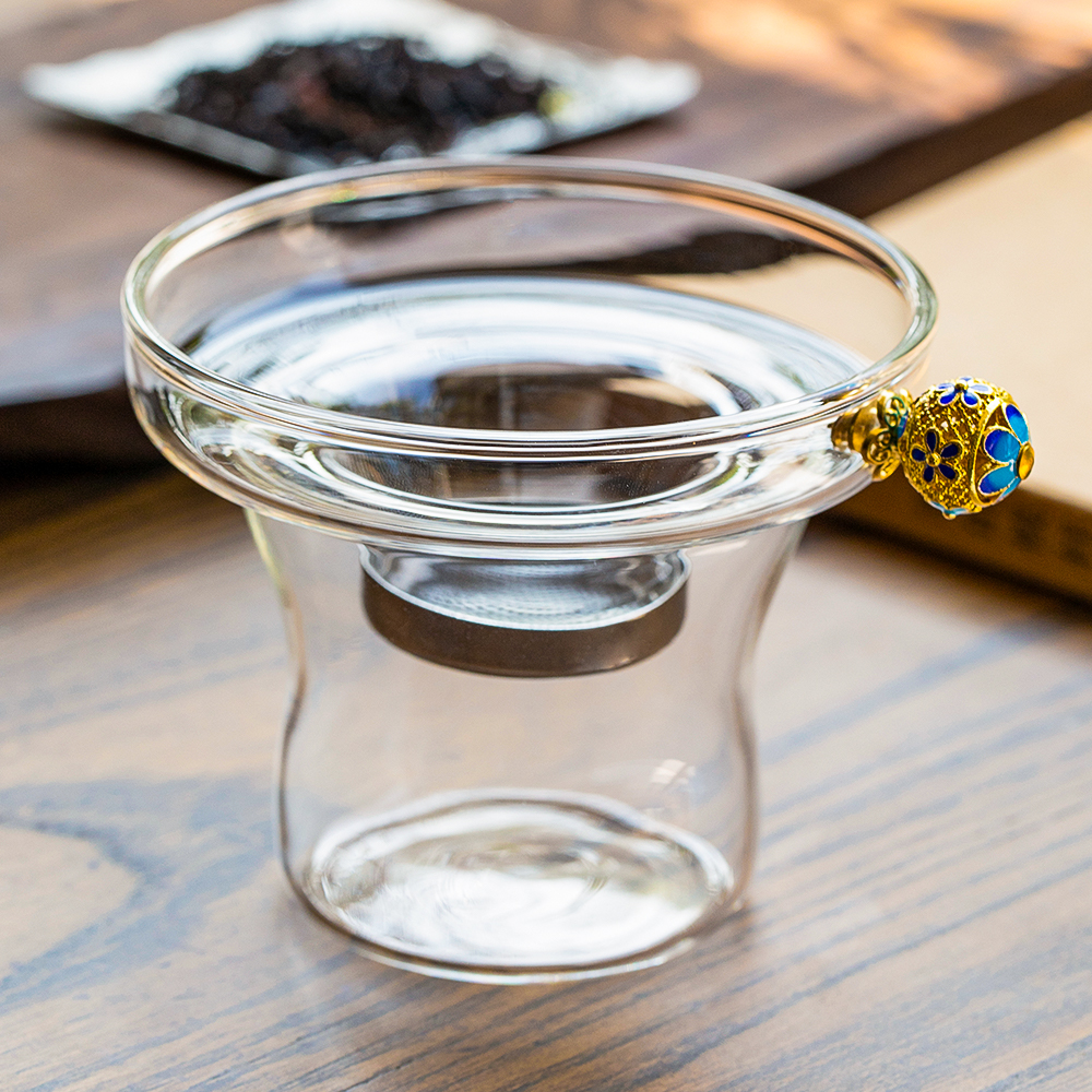 七宝焼のミニ茶壷セット、装飾用