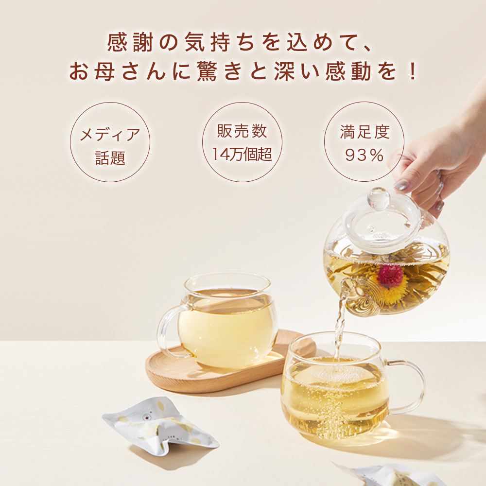 【公式】リムテー 工芸茶 花茶 ジャスミン茶【 工芸茶5種ギフトセット】花咲くお茶 中国茶 ギフト 誕生日 プレゼント 内祝い お祝い お礼 贈り物 関連画像1