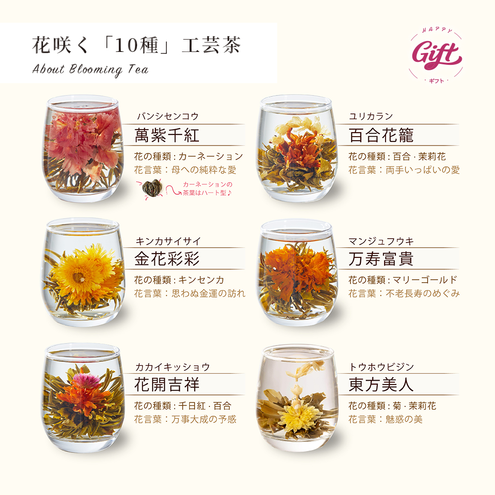 RIMTAE（リムテー） 【公式】お中元 ギフト 工芸茶 花咲くお茶 花茶10