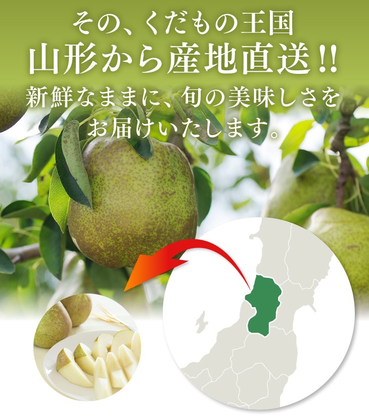 その、くだもの王国山形から産地直送!!新鮮なままに、旬の美味しさをお届けいたします。