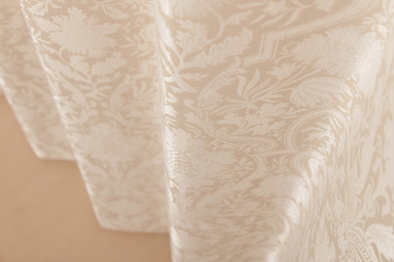 クラシック柄のジャガード織りカーテン5221アイボリーの写真【カーテン天国】