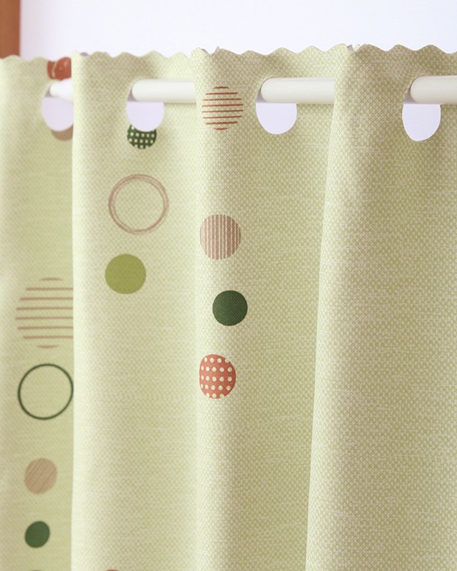 カーテン天国 値下げ カフェカーテン 遮光 5253ドット柄 遮光3級 幅