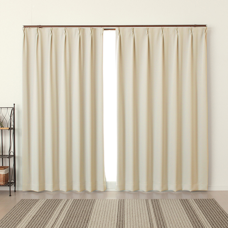 1級遮光カーテン 無地防炎加工 5265ライトベージュDP104の写真