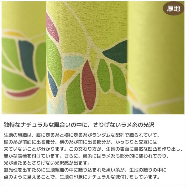 カーテン セット 遮光カーテン 北欧 柄プリント 形態安定加工(遮光のみ) + 昼間見えにくいナチュラルミラーレース 日本製 おしゃれ 送料無料  受注生産A