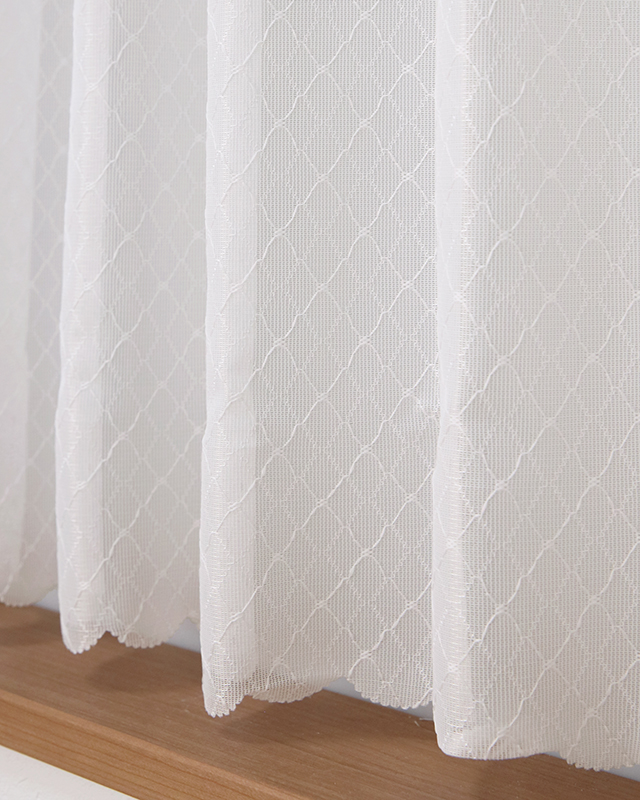 カーテン天国 カフェカーテン レース ミラー ワイドサイズ幅広 昼間外