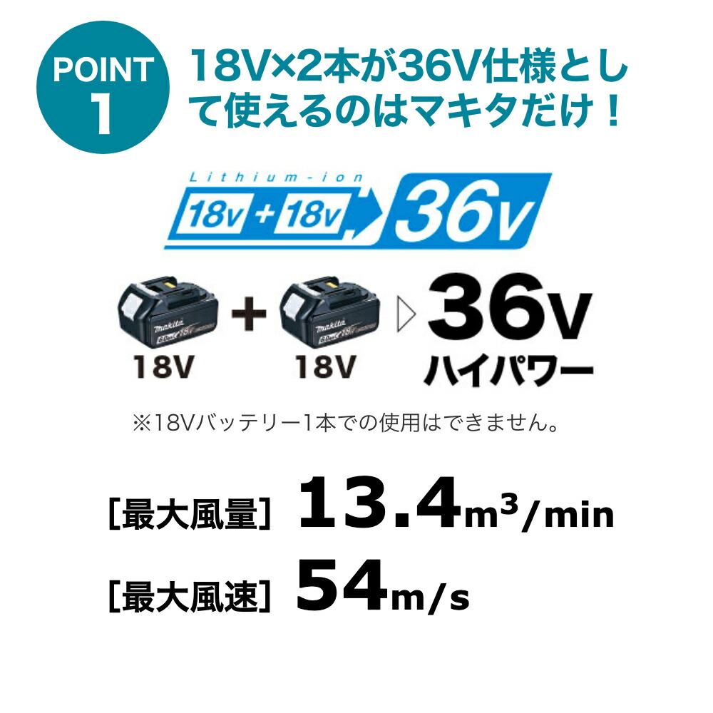 マキタ ブロワー 充電式 18v + 18v 36v XBU02Z ノズル 付属 コードレス ブロアー ブロワ MUB362DZ と同等品 ガーデン  本体のみ 充電器(送風機、ブロワ)｜売買されたオークション情報、yahooの商品情報 - 送風機、ブロワ（listo.co）