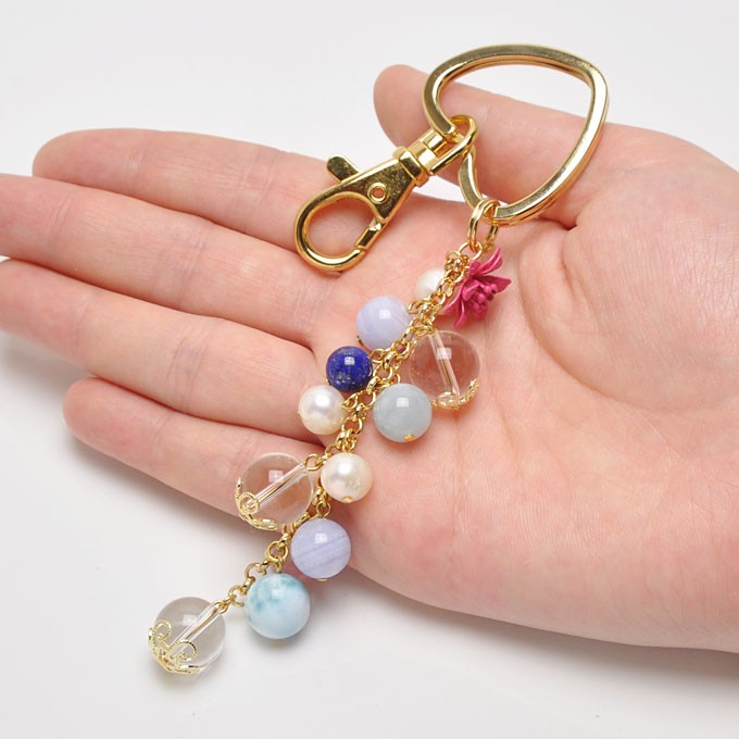 ラリマー × ブルーレースアゲート アクアマリン ローズクォーツ