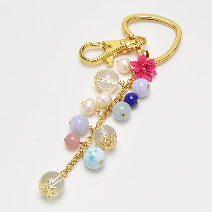 ラリマー × ブルーレースアゲート アクアマリン ローズクォーツ