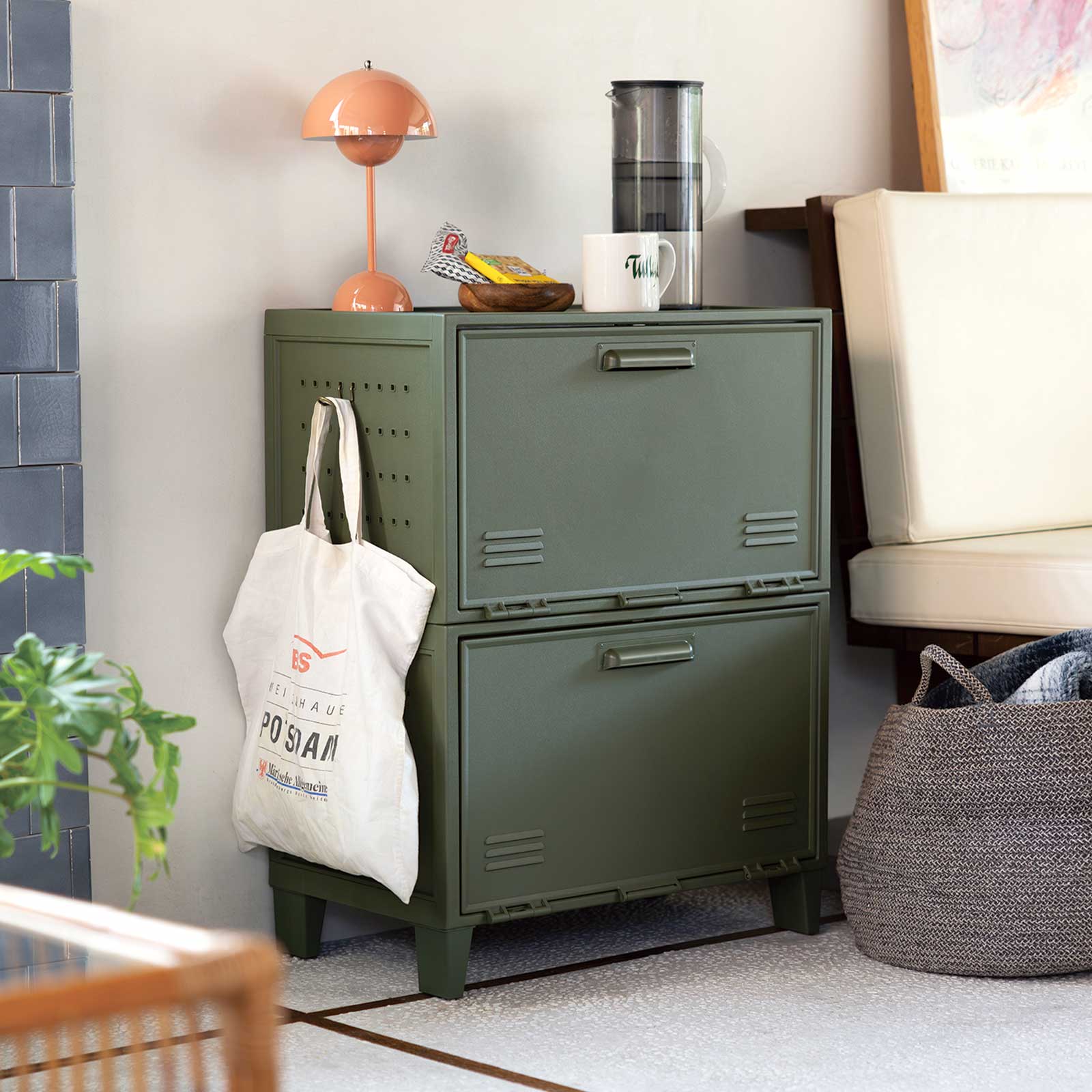 天馬 ロッカー収納 収納ボックス フィッツ ペグ キャビネット ワイド