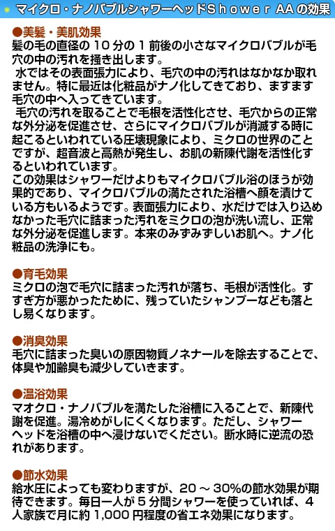 世界初の低水圧に対応したマイクロ・ナノバブルシャワーヘッド一体型