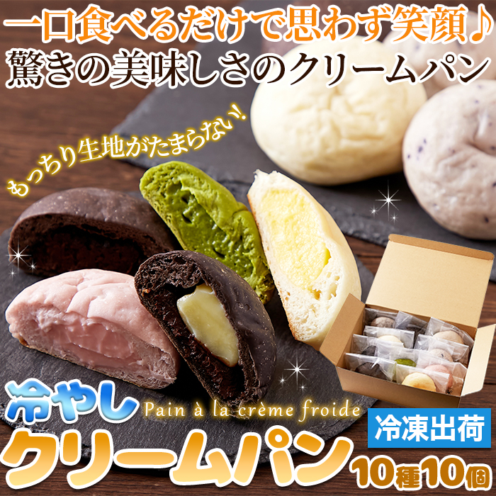 冷やしクリームパンセット 10種 個包装 【冷凍】詰め合わせ 爆買