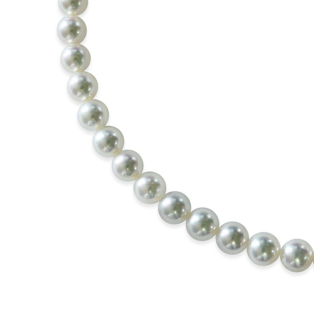 真珠 ネックレス 8.0〜8.5mm 無調色 ナチュラルホワイト テリ：A 巻き 