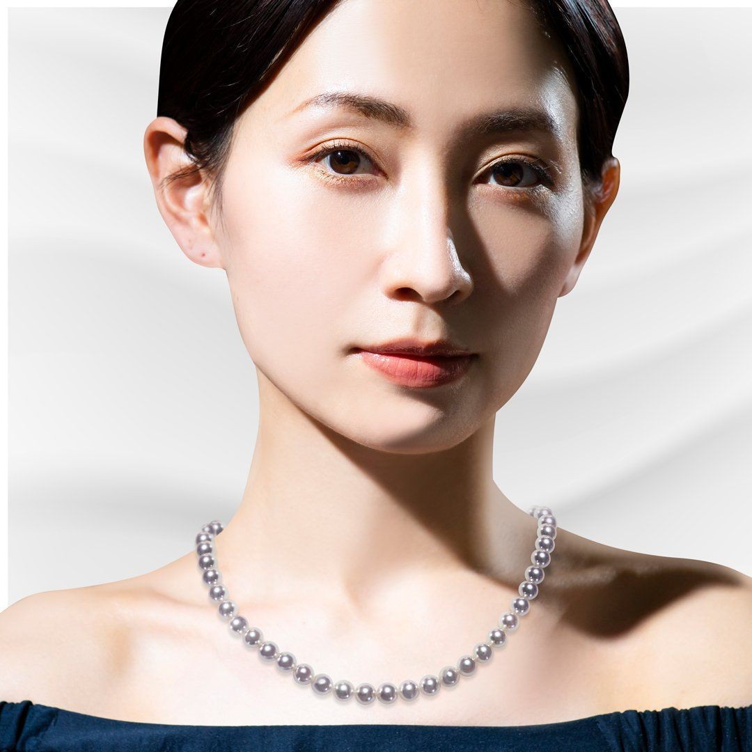 細厘珠 あこや真珠 テリ巻き花珠級 ネックレス 3.0〜3.4㎜ O310 細厘珠 あこや真珠 テリ巻き花珠級 ネックレス 3.0〜3.4㎜ O310