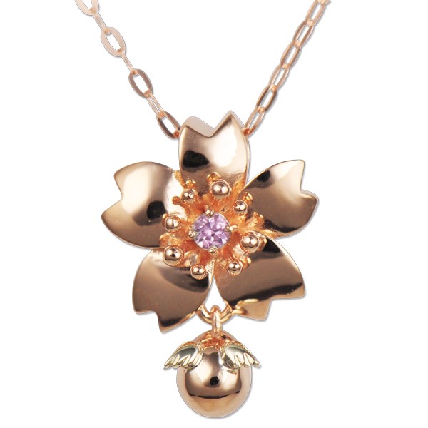 天使之卵cherry blossom(樱花)银色吊坠项链9191/天使在1美元兑