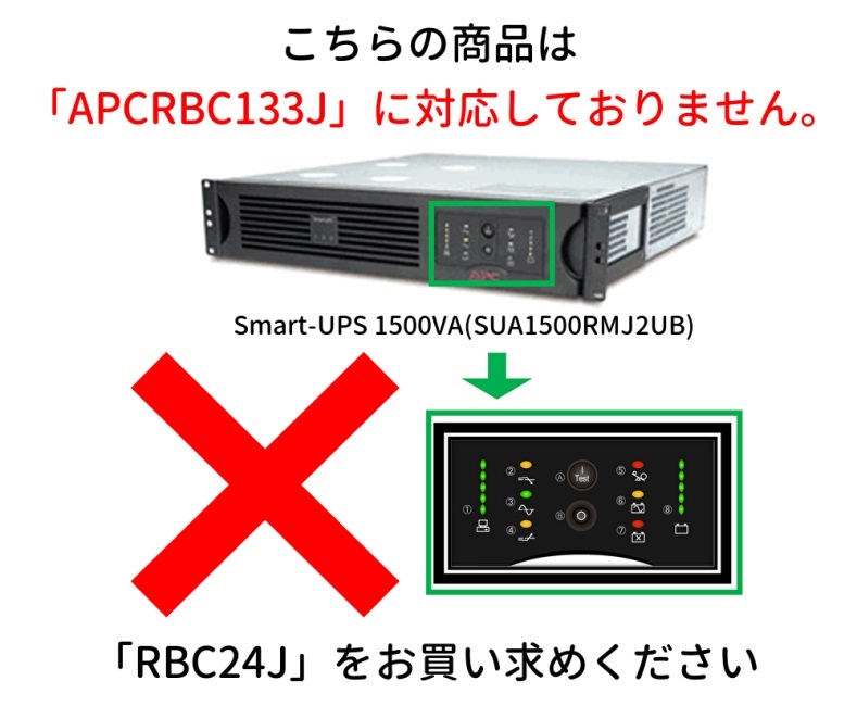 新品 APC RBC133J : SMT1500RMJ2U 交換用バッテリーキット
