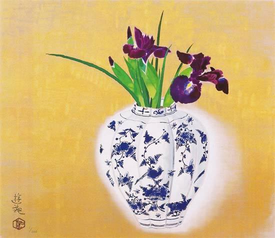 小倉遊亀 絵画 洋壺 :TYG-8091:叙勲額と美術品の専門店天象堂画廊