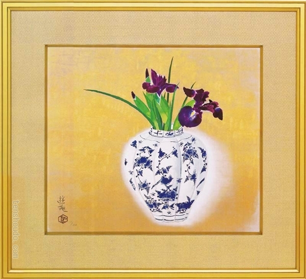 小倉遊亀 絵画 洋壺 :TYG-8091:叙勲額と美術品の専門店天象堂画廊