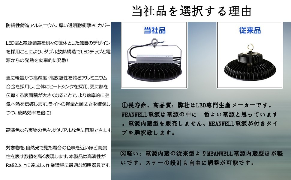 LED高天井器具 軽量ハイスペックタイプ（工場、倉庫、アリーナ