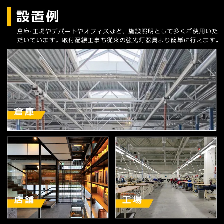 LEDベースライト 逆富士 昼白色(5000K) 60W 9600LM LED蛍光灯器具一