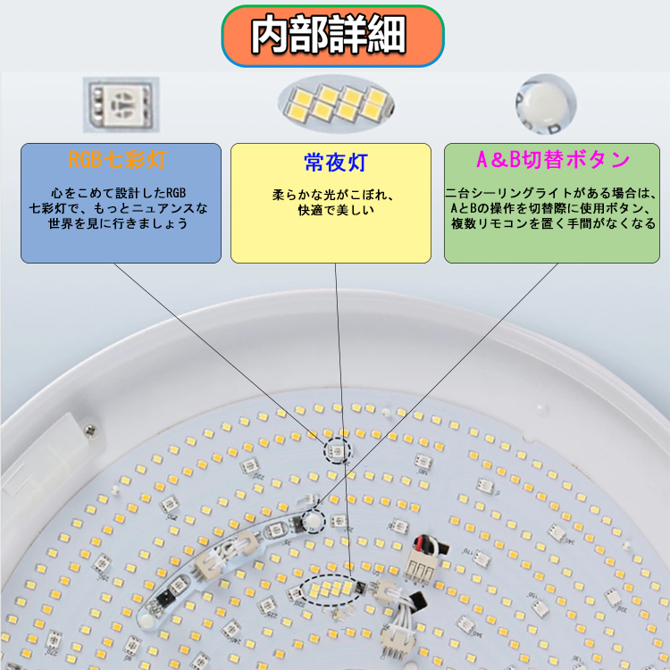 LED シーリングライト 8畳 12畳 北欧 14畳 調光調色 調色 七色変換 調