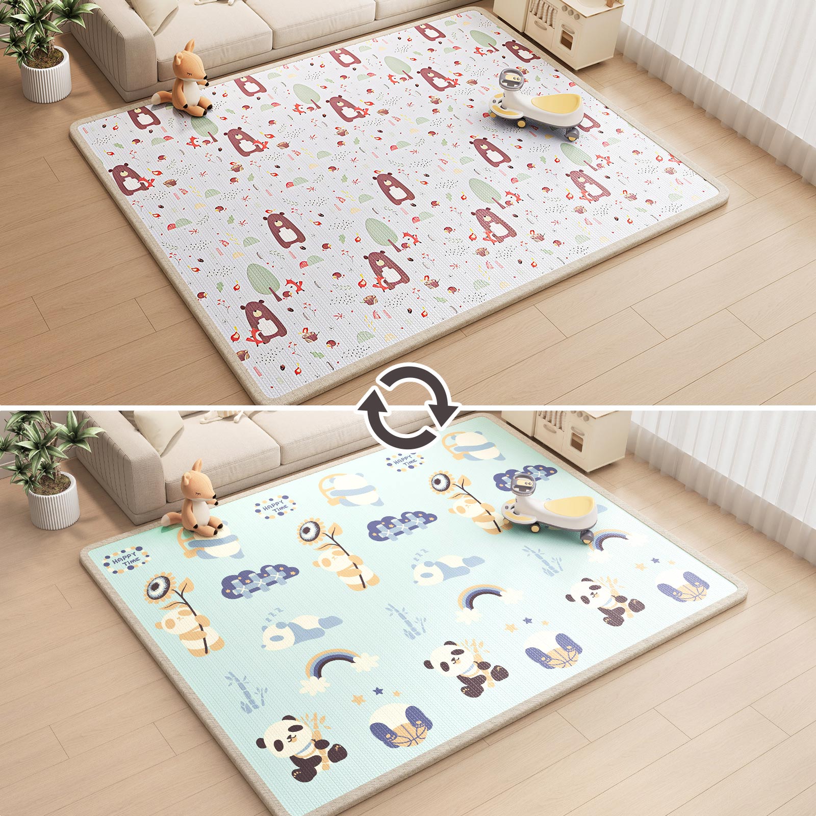 DIYELL ベビーマット プレイマット 180×200cm ベビー 赤ちゃん