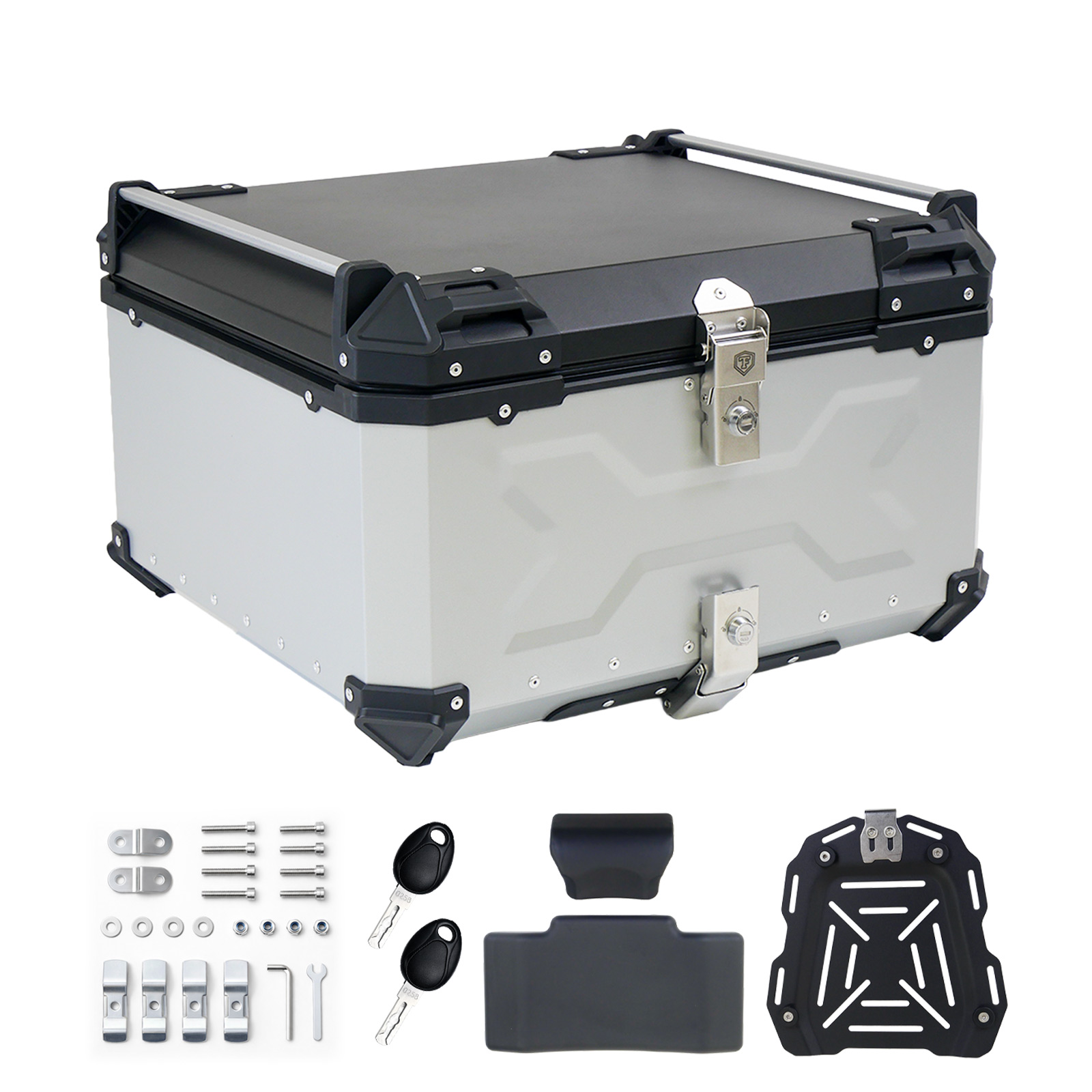 アルミトップケース100L アルミトップケース 100L 特大 リアボックス ツーリングボックス 汎用