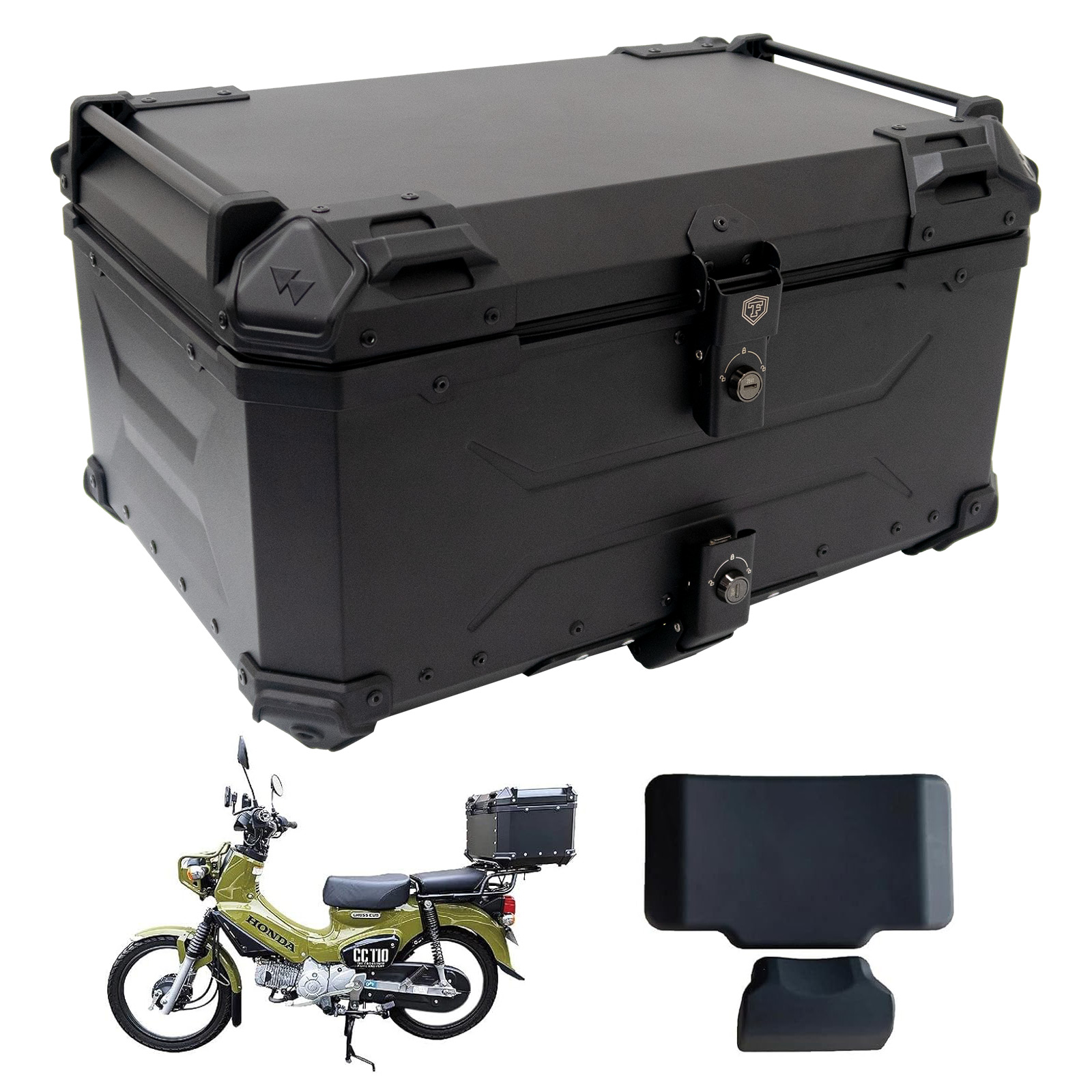 リアボックス バイク リアボックス 65l 背もたれ バイクリアボックス大型 アルミ製 防水 トップケース 65l : bikerearbox65 :  H2brothers - 通販 - Yahoo!ショッピング