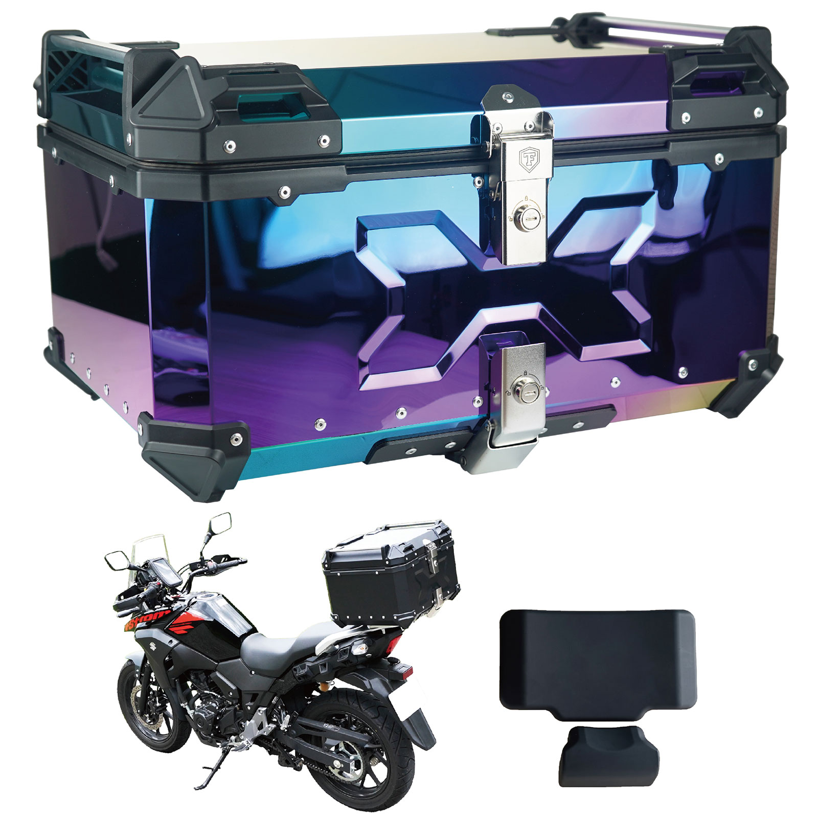 リアボックス バイク用 アルミ 65l 防水 ONE STEP