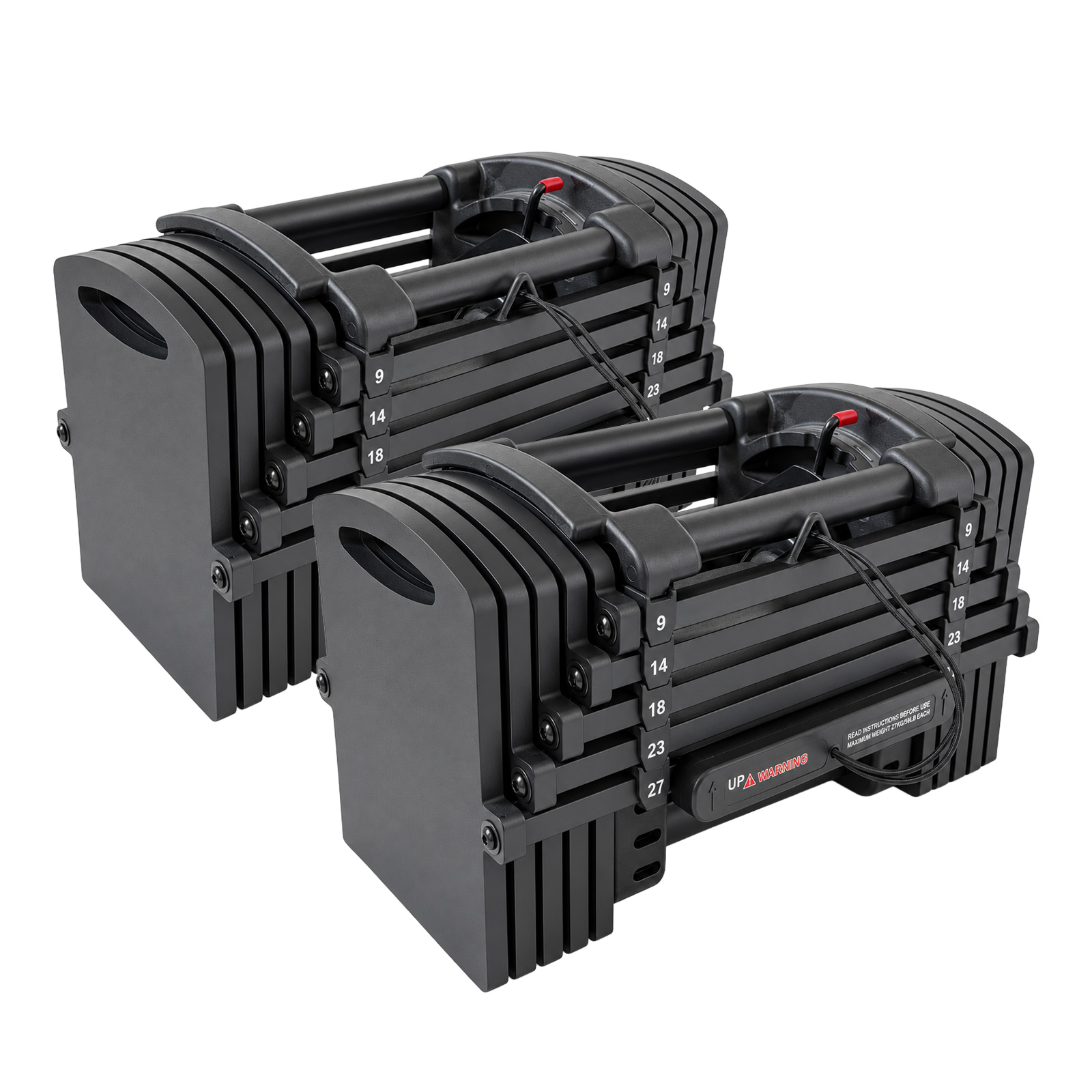 TOP FILM ブロックダンベル 可変式 20kg 27kg 可変式ダンベル 24kg 2個