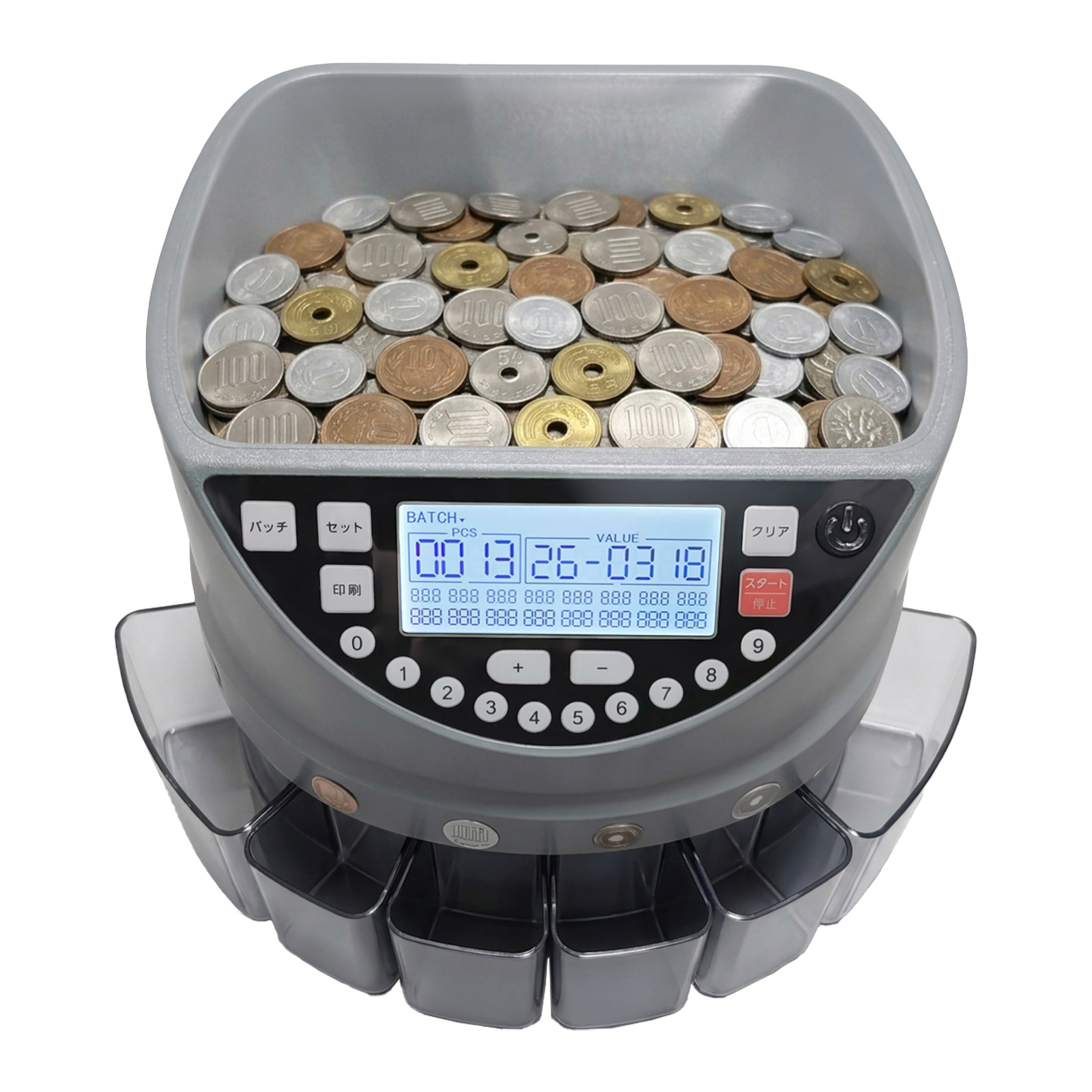 ONE STEP コインカウンター 自動 マネーカウンター ポータブル 硬貨