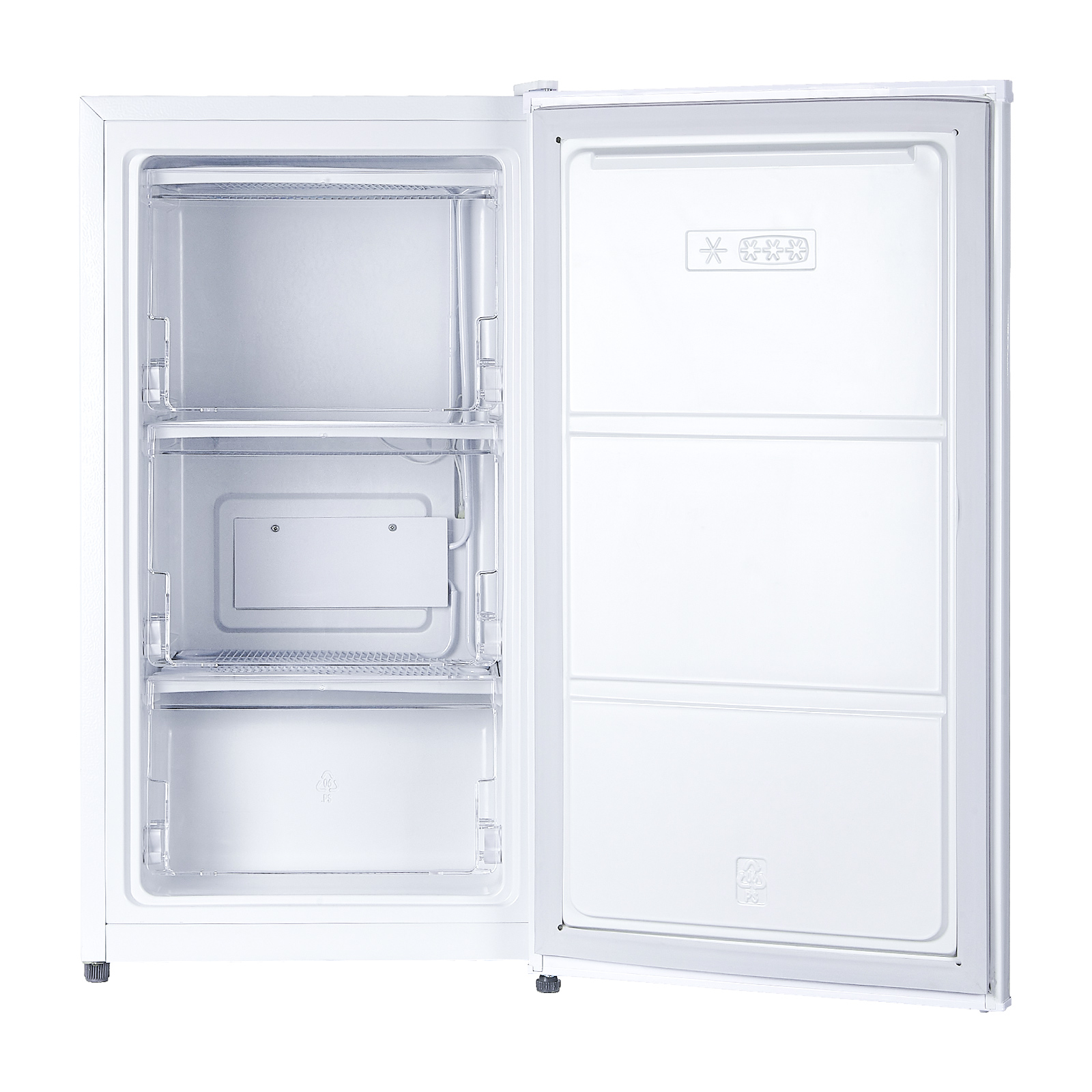 新品 冷凍庫 小型 家庭用 60L スリム 省エネ ノンフロン 家庭用冷凍庫 ONE STEP 冷凍庫 小型 家庭用 スリム 省エネ 前開き 60L 高さ