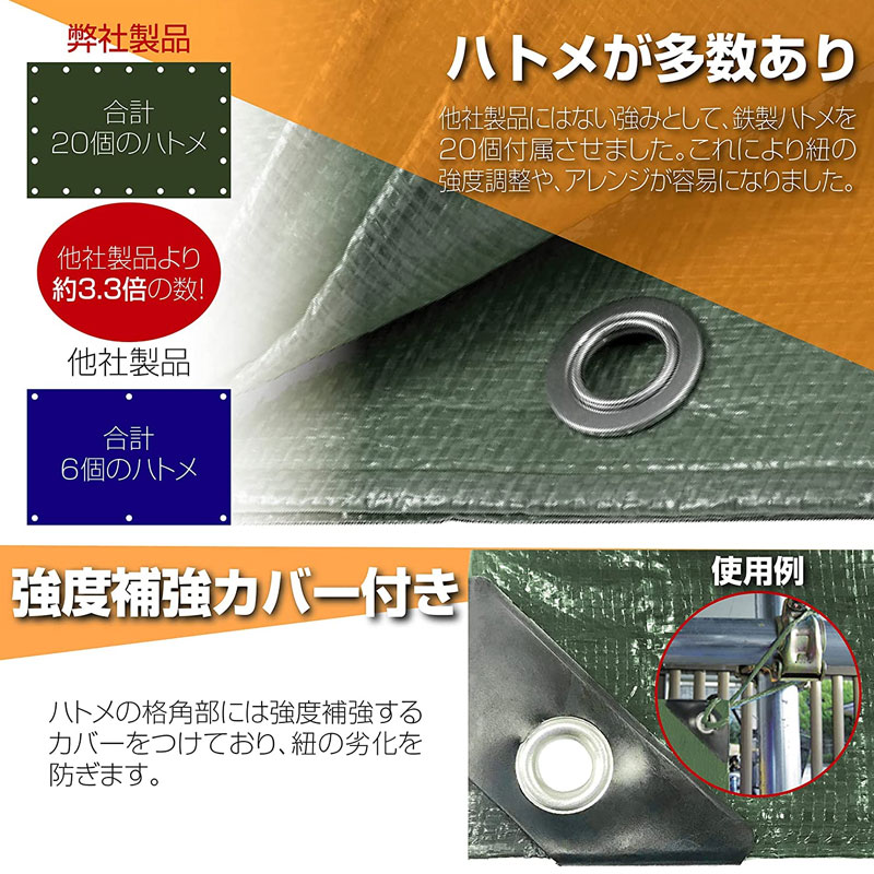 防水シート 屋外屋根 床 5.4m 3.6m ONE STEP : greensheet