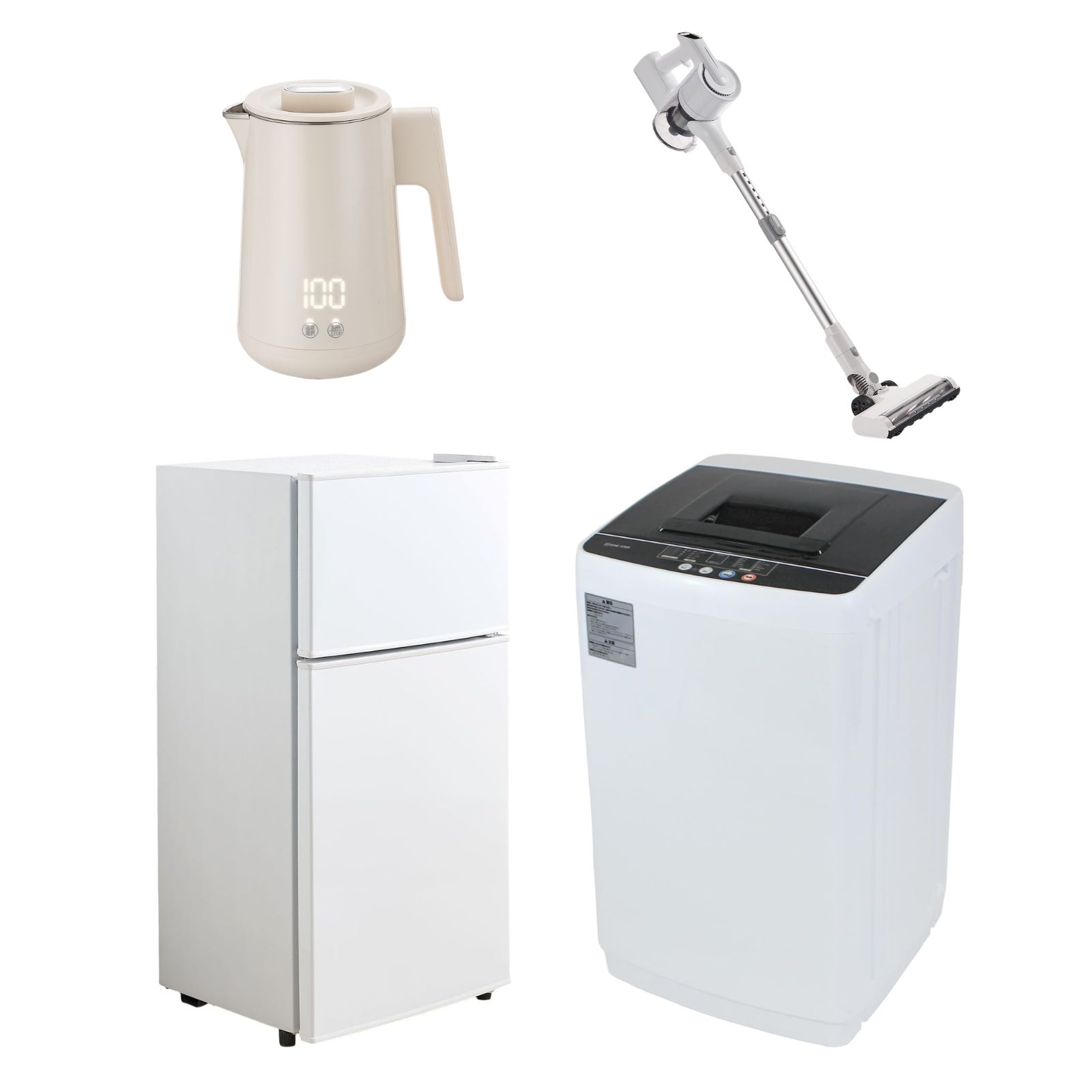 ONE STEP 家電セット 一人暮らし 4点 新生活家電セット 洗濯機 4.5kg 