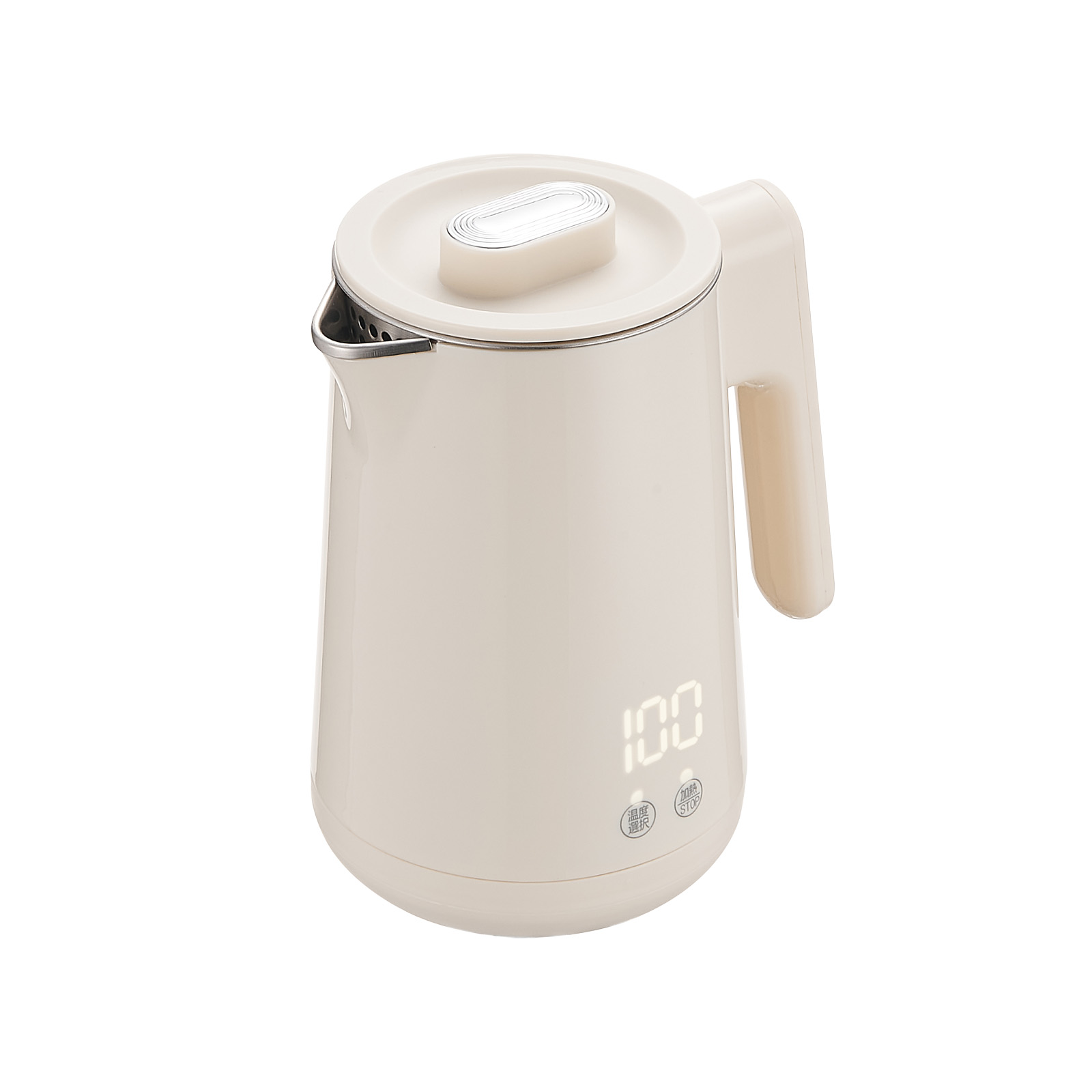 ONE STEP 電気ケトル 小型 800ml 800w 温度調節機能付き 保温 空焚き