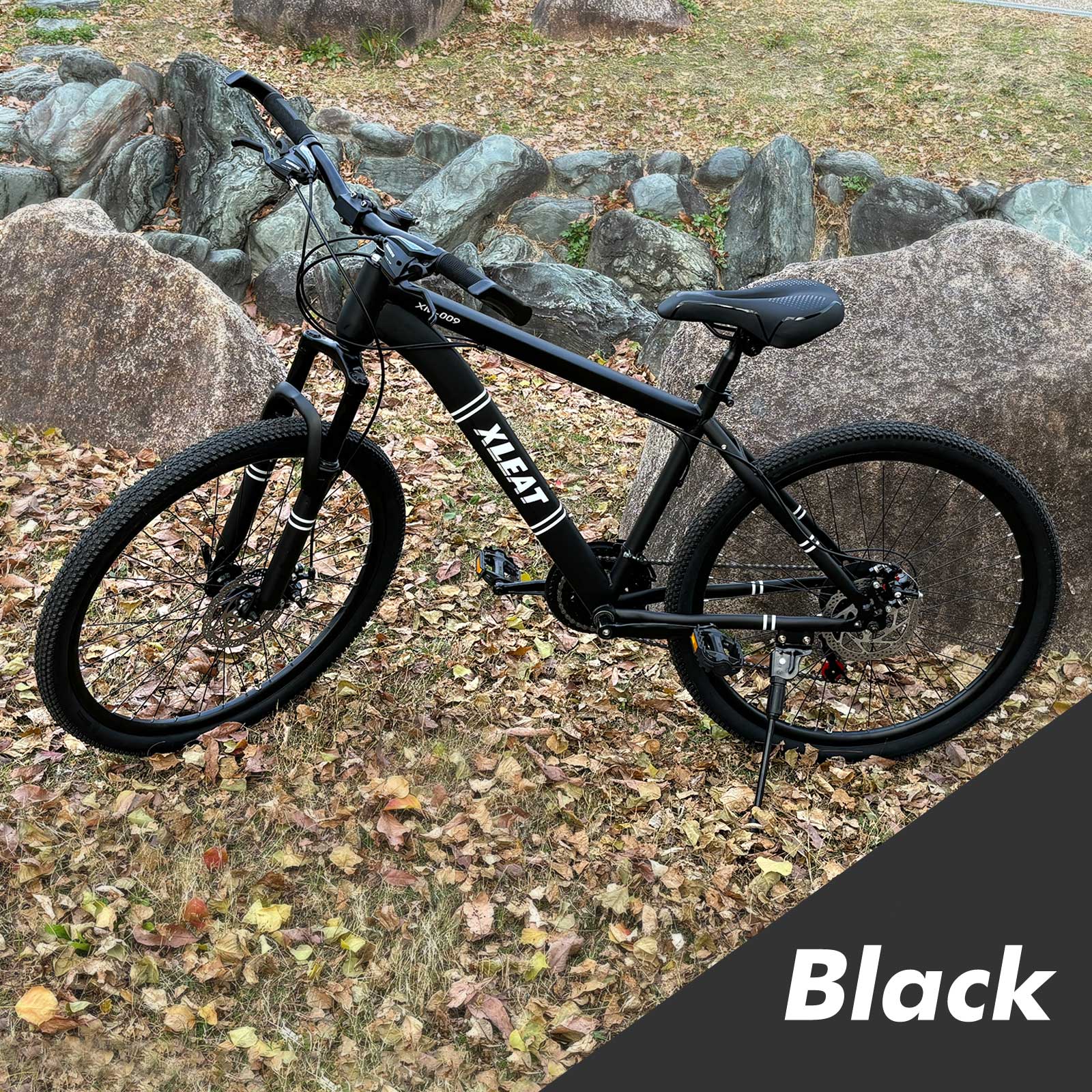 マウンテンバイク 26インチ タイヤ 軽量 自転車 XLEAT ブラック