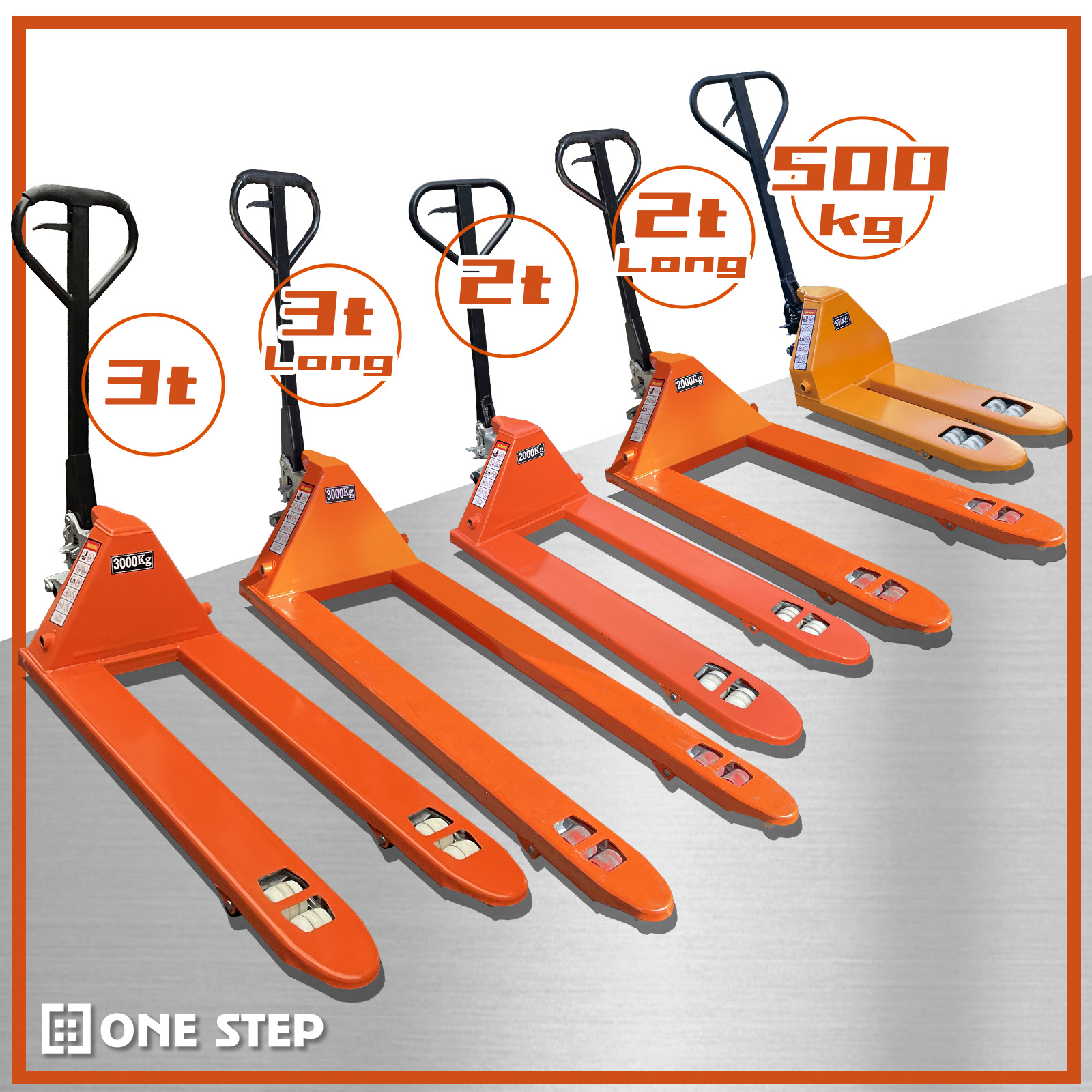 ハンドリフト 低床 パレット用 長爪 2t ONE STEP : oshandlift550