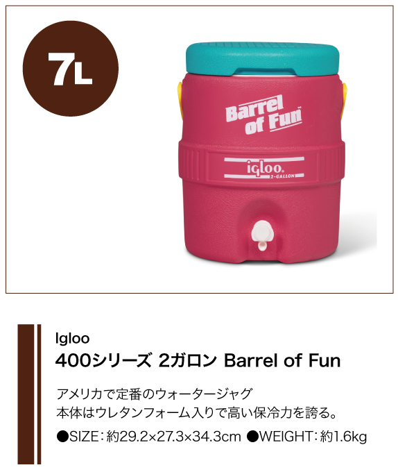 400シリーズ 2ガロン Barrel of Fun