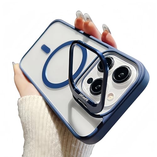 iPhone16ProMaxケース ブルー　隠しスタンド　Magsafe対応 iPhone16ProMaxケース ブルー 隠しスタンド Magsafe対応 : 隠し