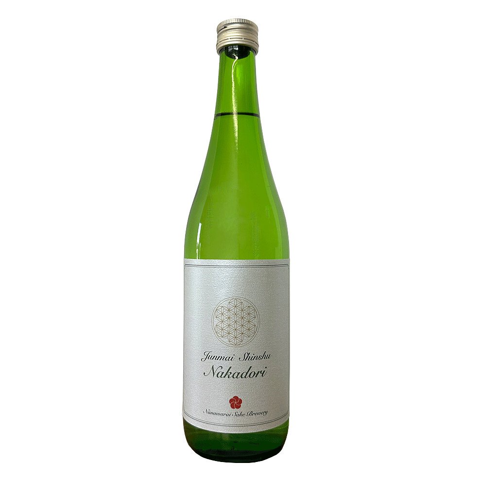 七笑 純米新酒 中取り 720ml 日本酒 長野県 純米酒 4合瓶 木曽 地酒 な